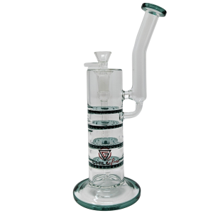 Chill Glass -10.5" 4 Honeycomb Perc Water Pipe 14Female - [JLD-04]